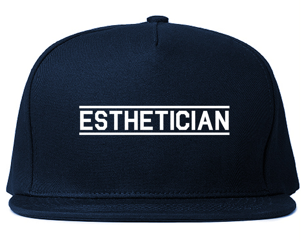 Esthetician Navy Blue Snapback Hat