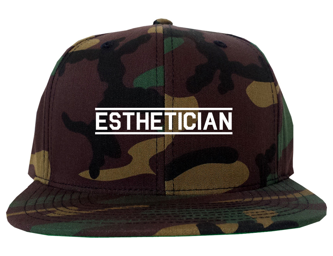 Esthetician Camo Snapback Hat