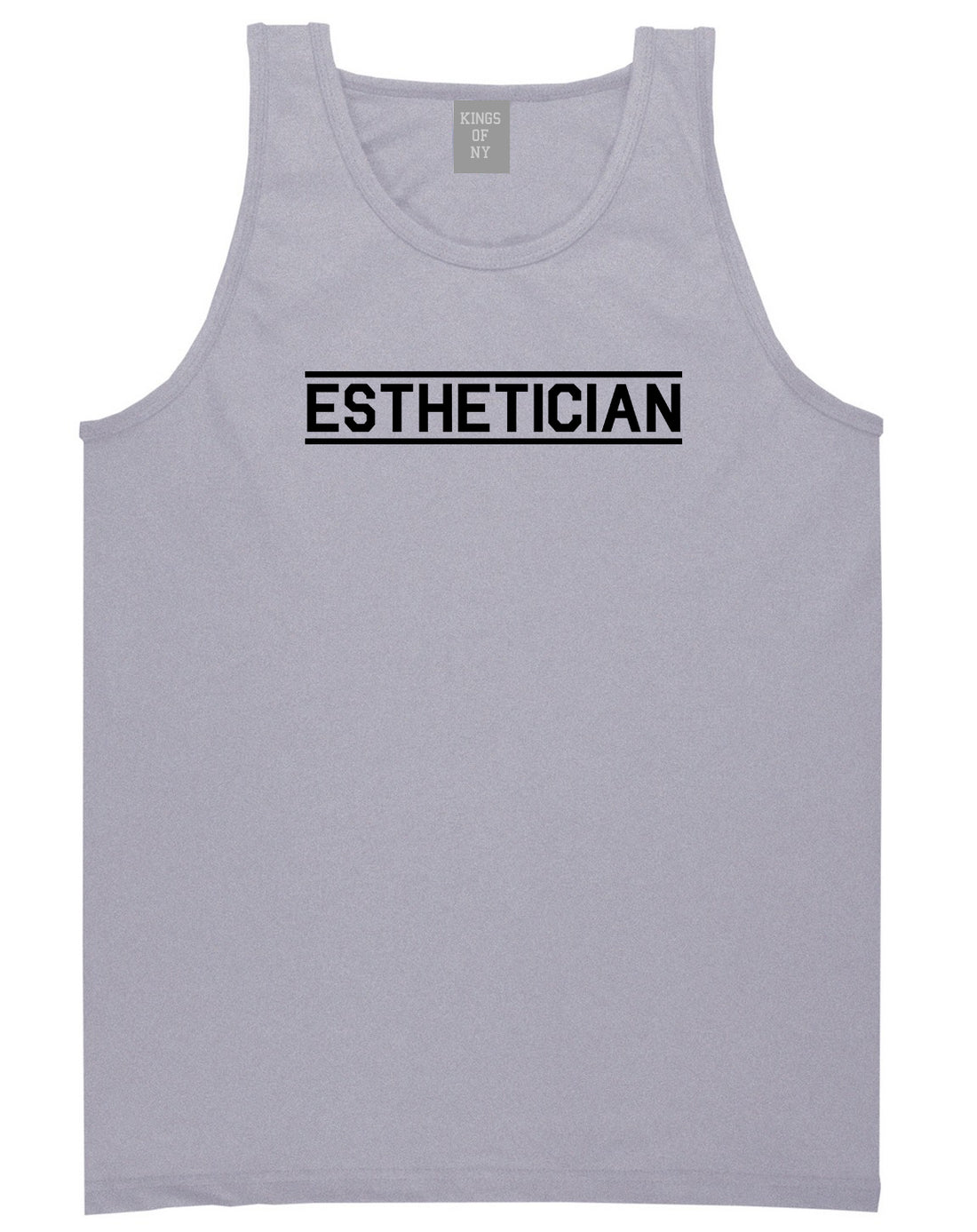 Esthetician Mens Grey Tank Top Shirt by KINGS OF NY