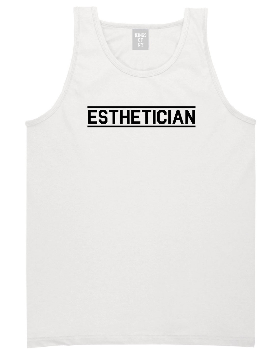Esthetician Mens White Tank Top Shirt by KINGS OF NY