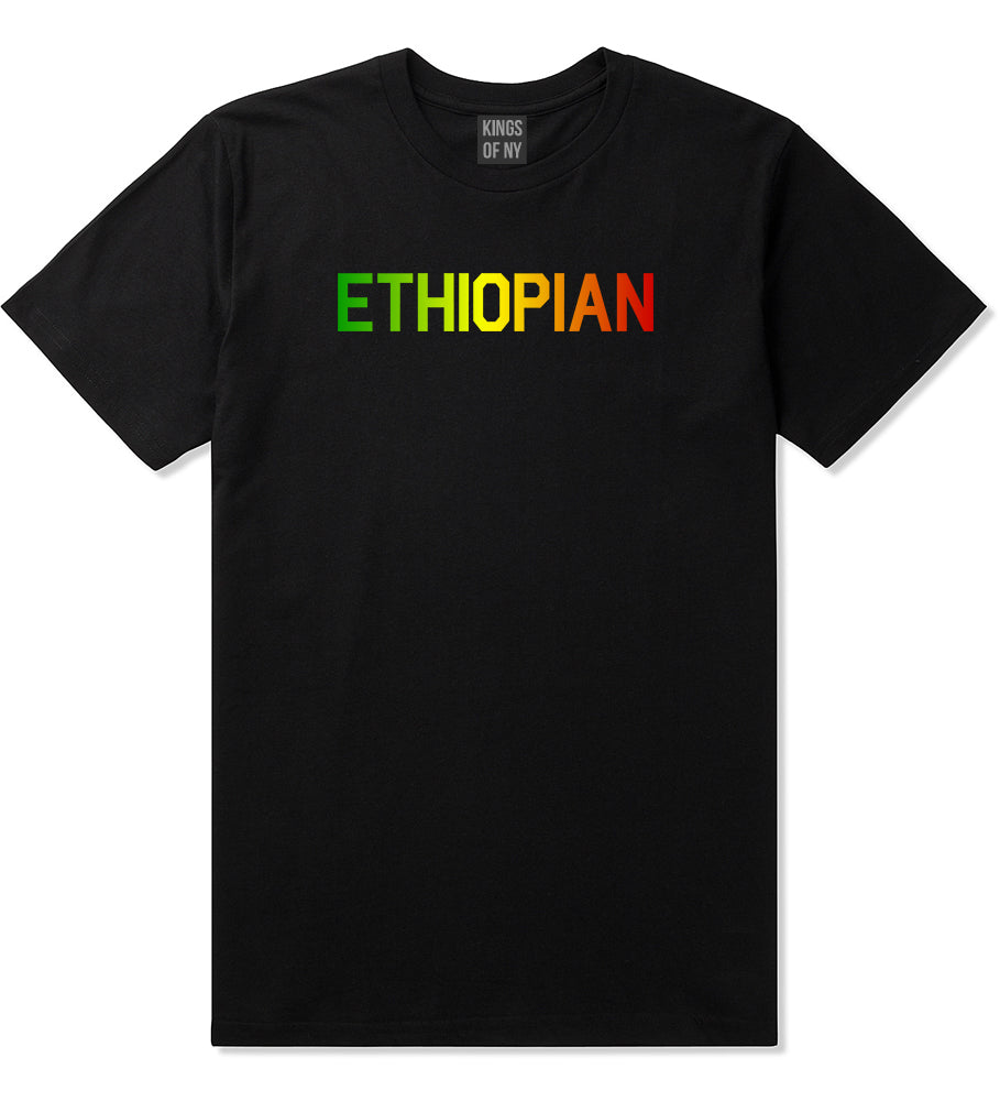 Ethiopian Colors Ethiopia Mens Black T-Shirt by KINGS OF NY
