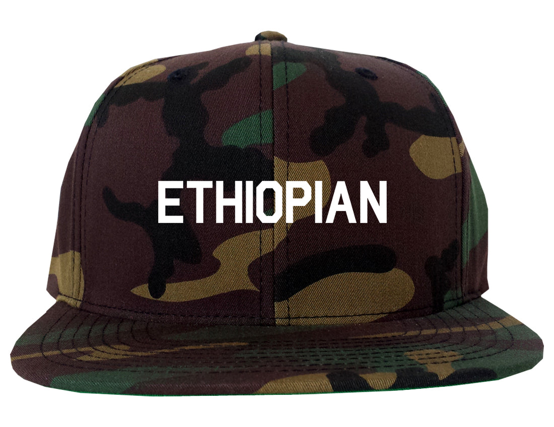 Ethiopian_Colors_Ethiopia Camo Snapback Hat