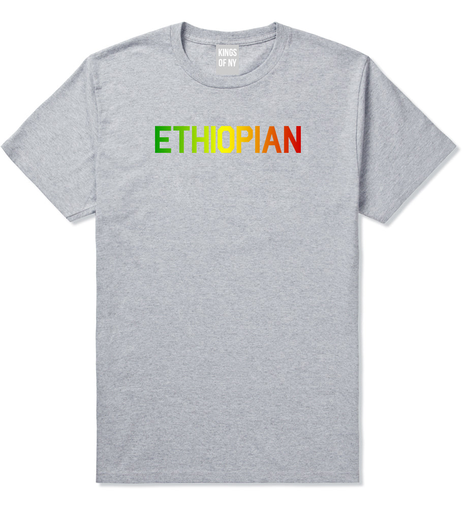 Ethiopian Colors Ethiopia Mens Grey T-Shirt by KINGS OF NY
