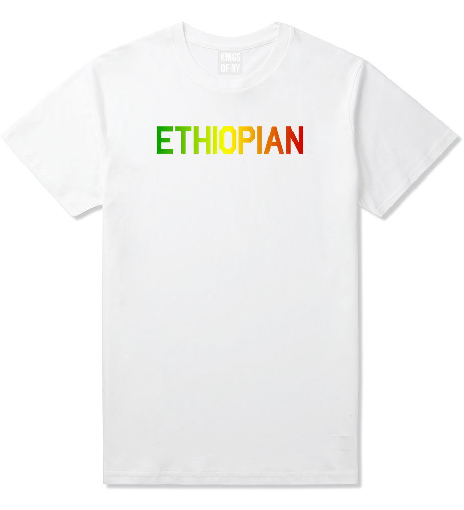 Ethiopian Colors Ethiopia Mens White T-Shirt by KINGS OF NY