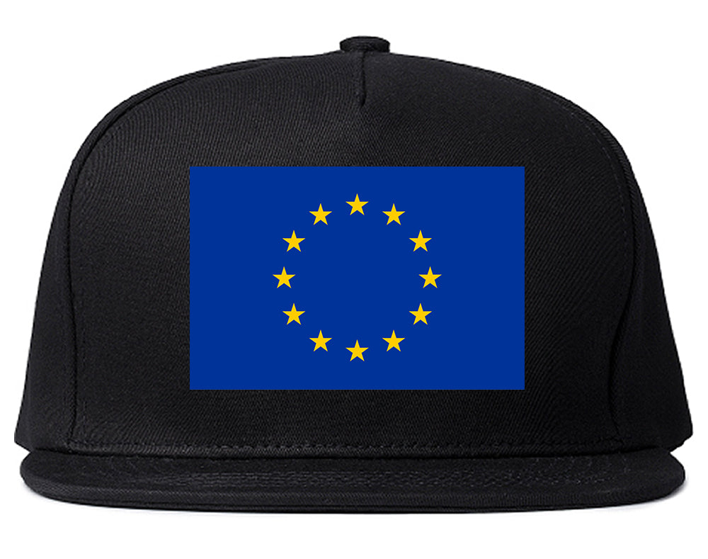 European_Union_Flag Black Snapback Hat
