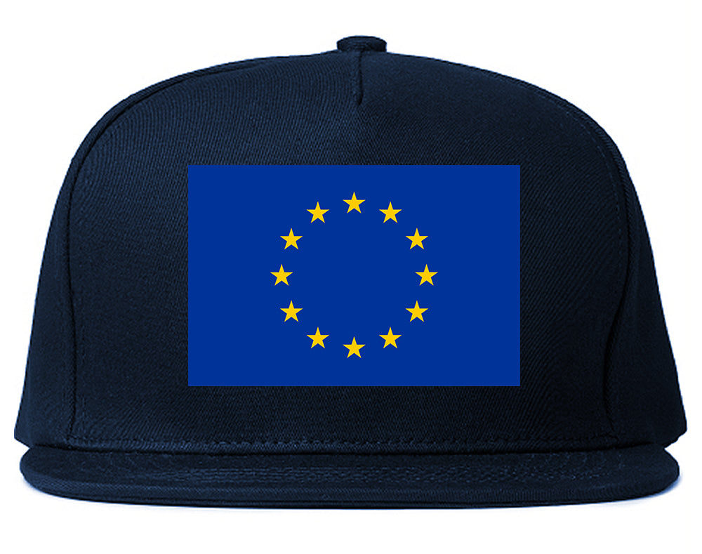 European_Union_Flag Navy Blue Snapback Hat