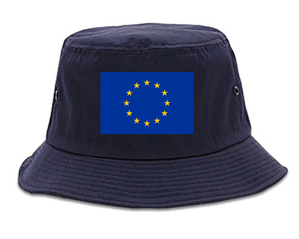 European_Union_Flag Navy Blue Bucket Hat