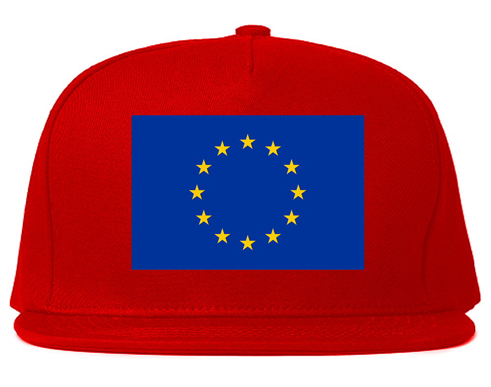 European_Union_Flag Red Snapback Hat