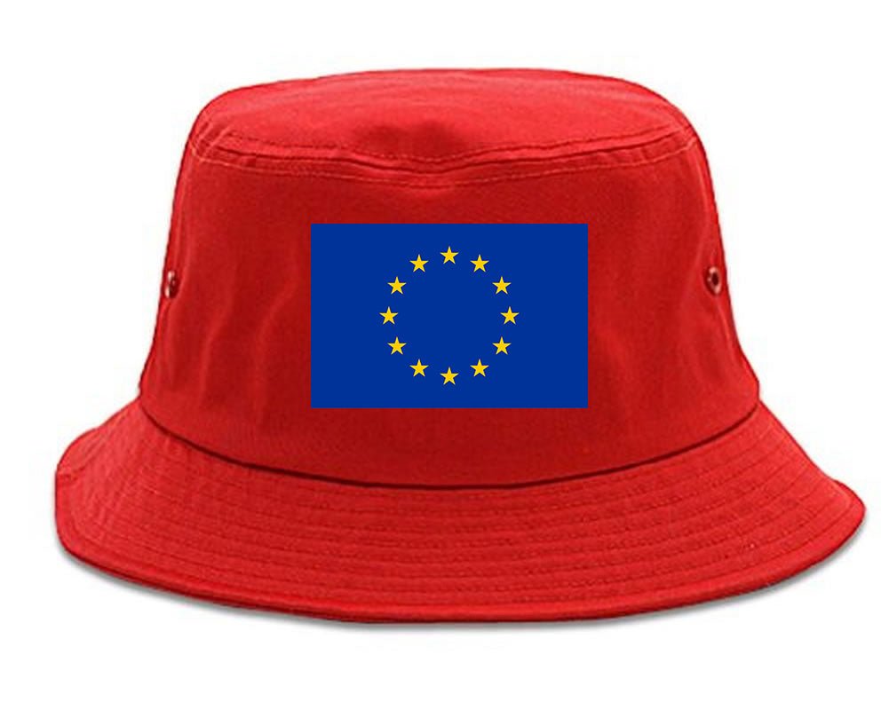 European_Union_Flag Red Bucket Hat