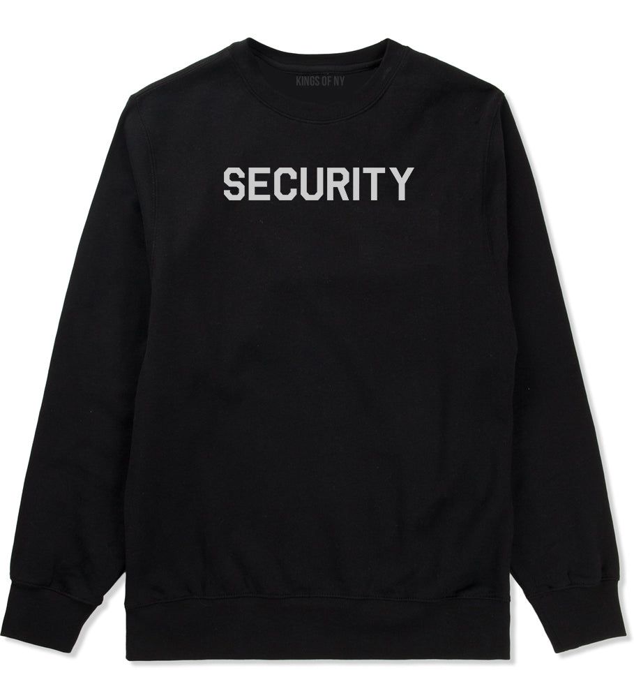 Event Security Uniform Mens Black Crewneck Sweatshirt by KINGS OF NY