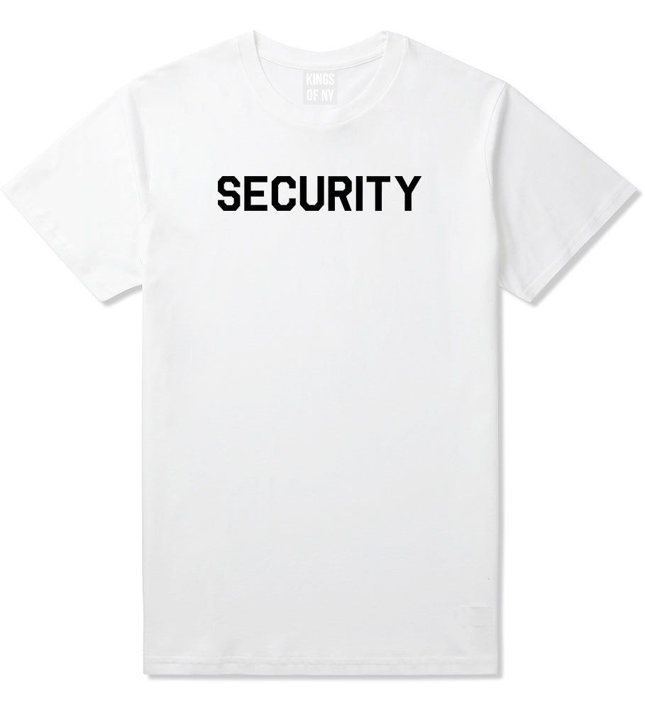 Event Security Uniform Mens White T-Shirt by KINGS OF NY