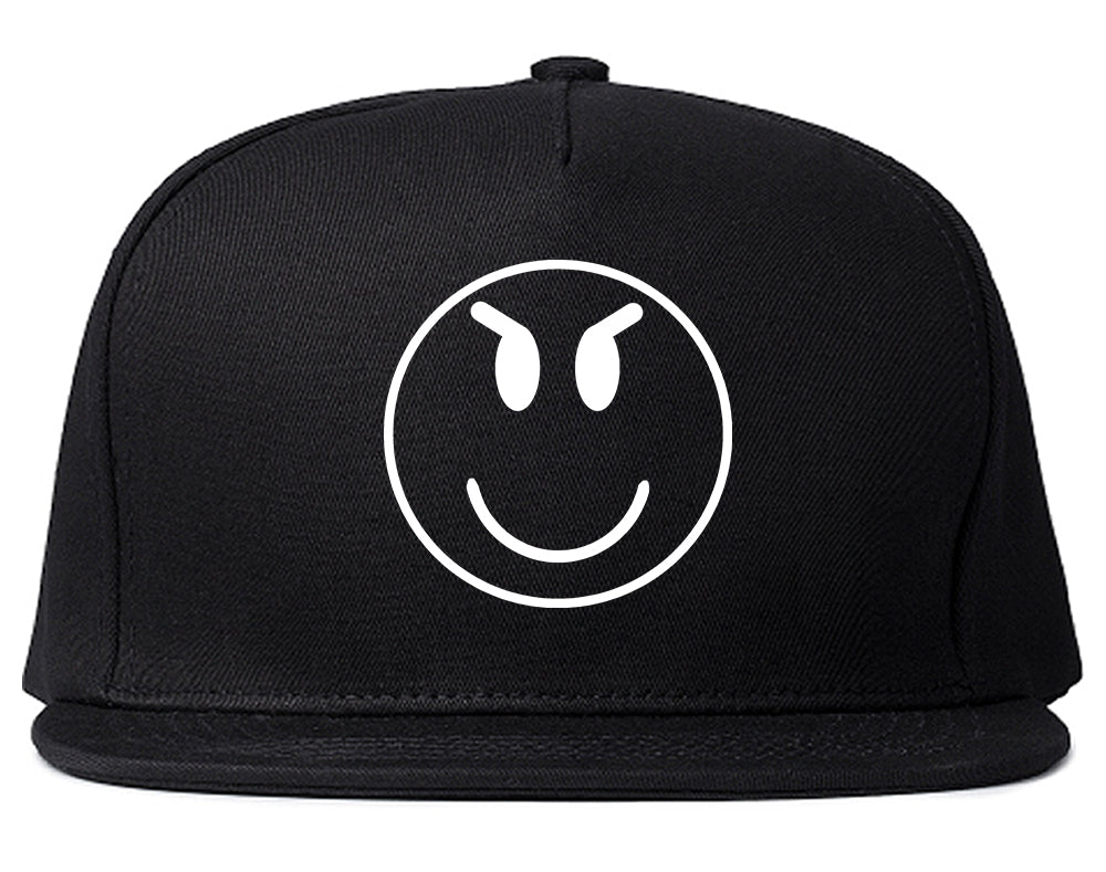 Evil_Face_Emoji Black Snapback Hat