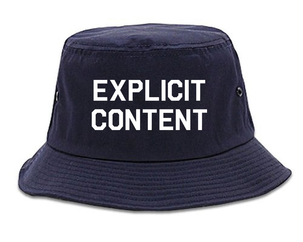 Explicit_Content Mens Blue Bucket Hat by Kings Of NY