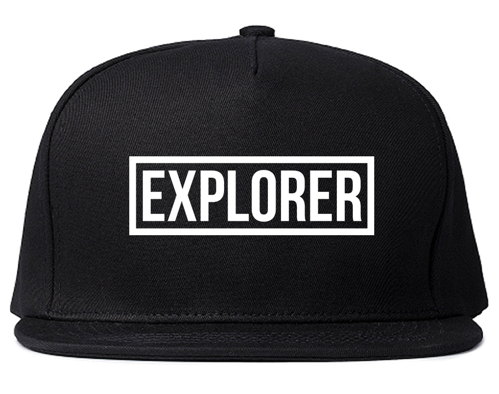 Explorer_Box Black Snapback Hat