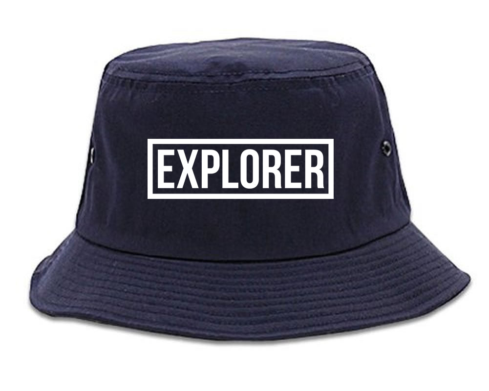 Explorer_Box Navy Blue Bucket Hat