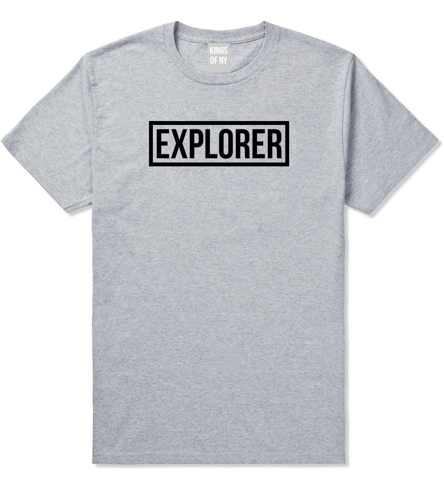 Explorer Box Mens Grey T-Shirt by KINGS OF NY