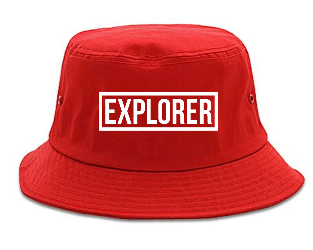 Explorer_Box Red Bucket Hat