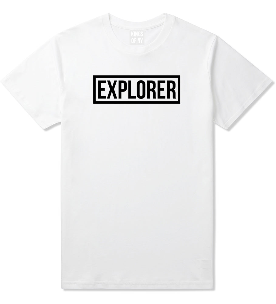 Explorer Box Mens White T-Shirt by KINGS OF NY