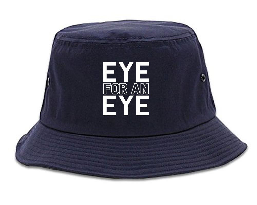 Eye For An Eye Mens Snapback Hat Navy Blue