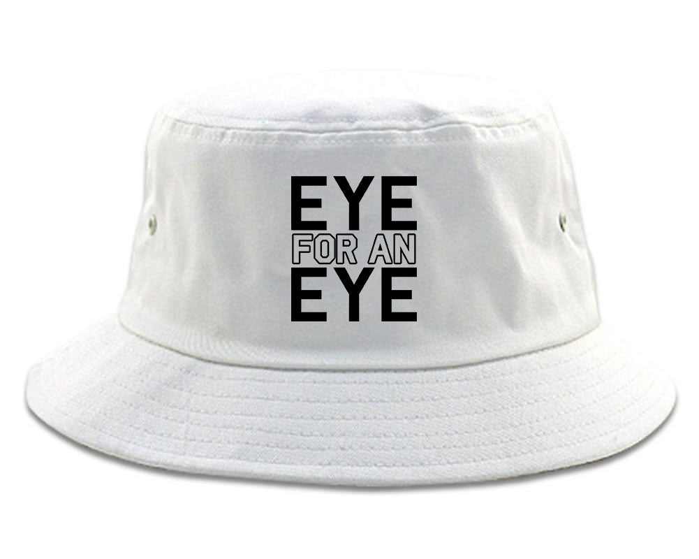 Eye For An Eye Mens Snapback Hat White