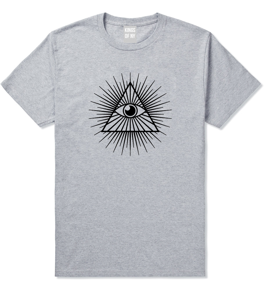 Eye Of Providence illuminati Mens T Shirt Grey