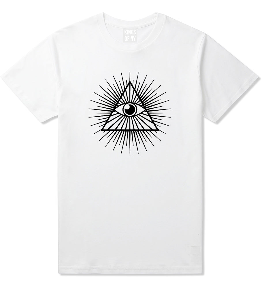 Eye Of Providence illuminati Mens T Shirt White