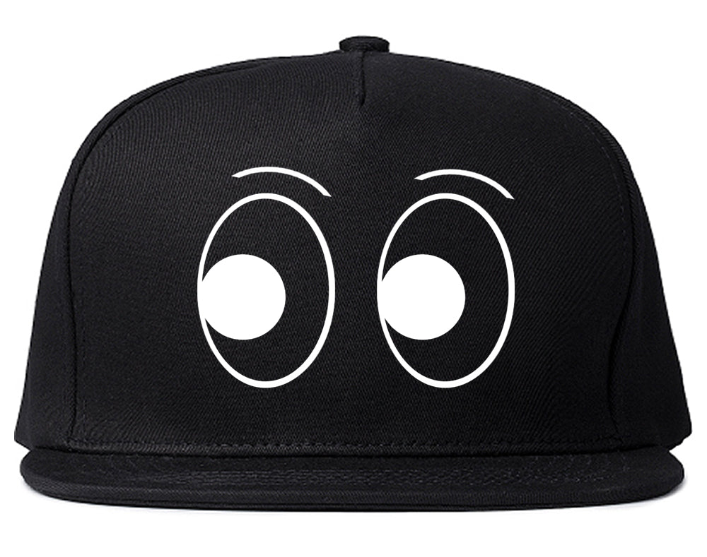 Eyes_Emoji Black Snapback Hat