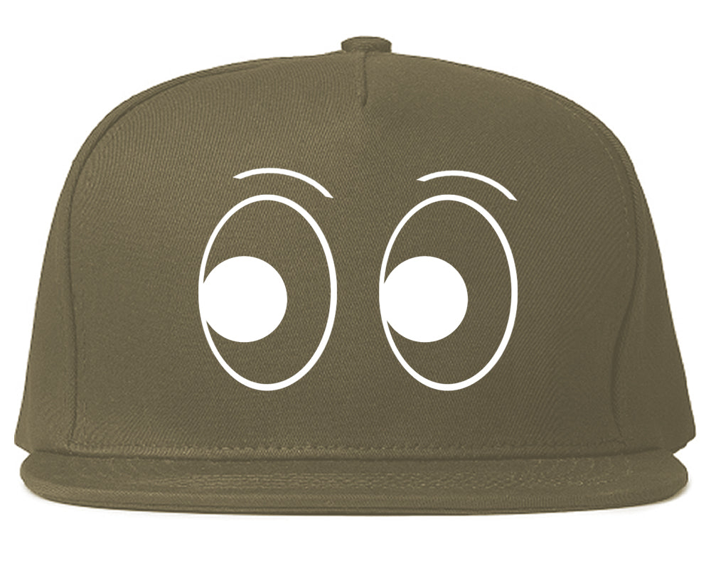 Eyes_Emoji Grey Snapback Hat