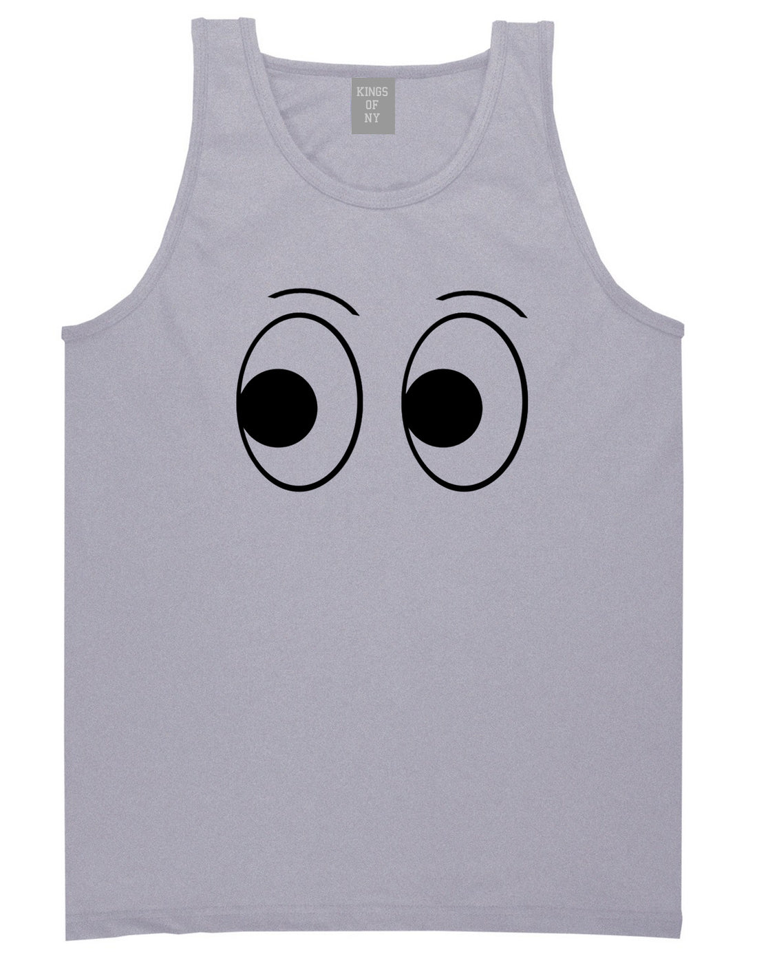 Eyes Emoji Mens Grey Tank Top Shirt by KINGS OF NY