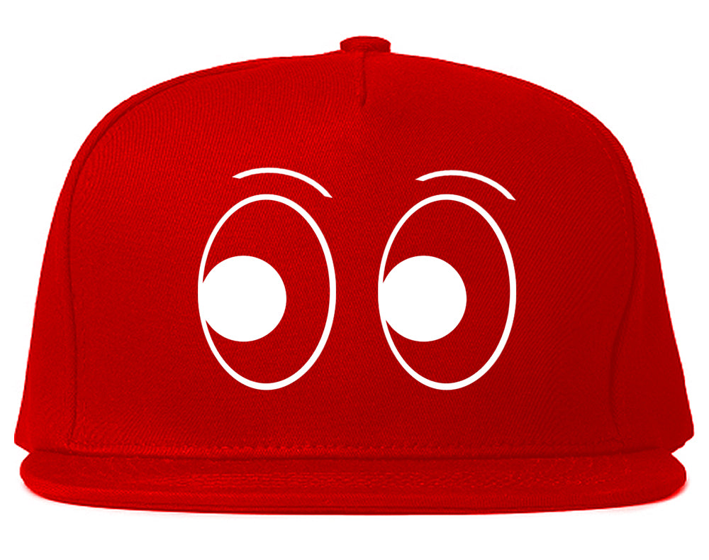 Eyes_Emoji Red Snapback Hat