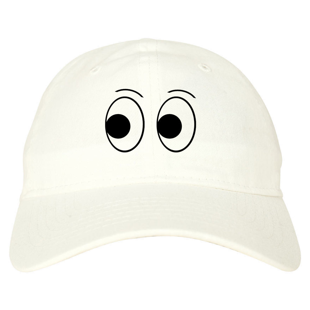 Eyes_Emoji White Dad Hat