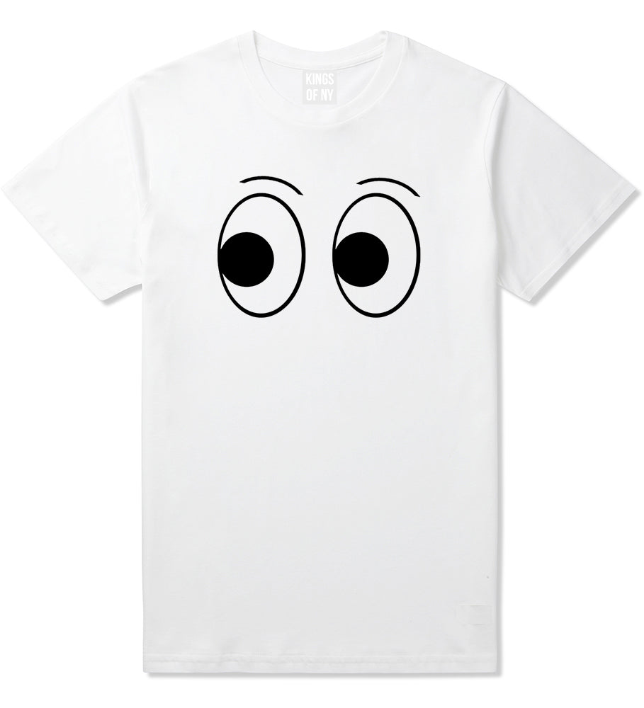 Eyes Emoji Mens White T-Shirt by KINGS OF NY