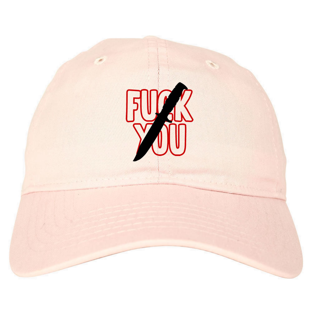 F You Knife Mens Dad Hat Baseball Cap Red
