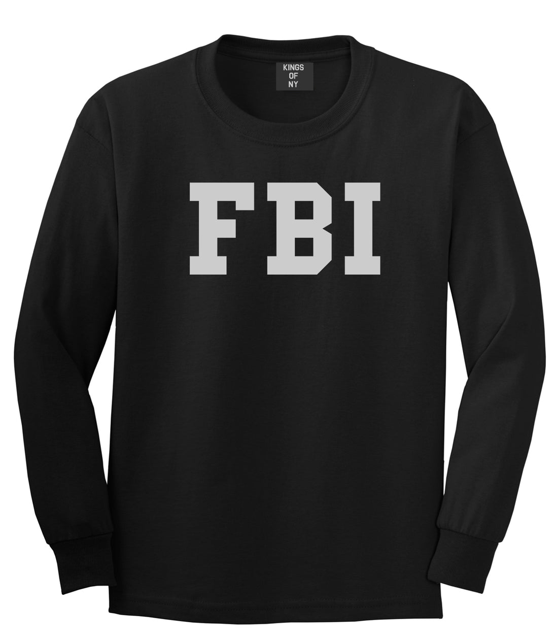 FBI Law Enforcement Mens Black Long Sleeve T-Shirt by KINGS OF NY