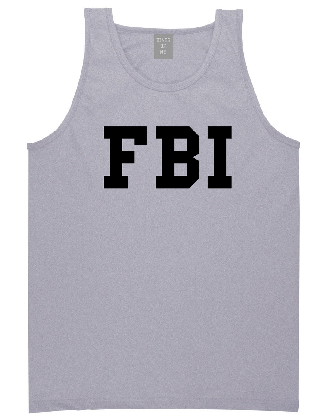 FBI Law Enforcement Mens Grey Tank Top Shirt by KINGS OF NY