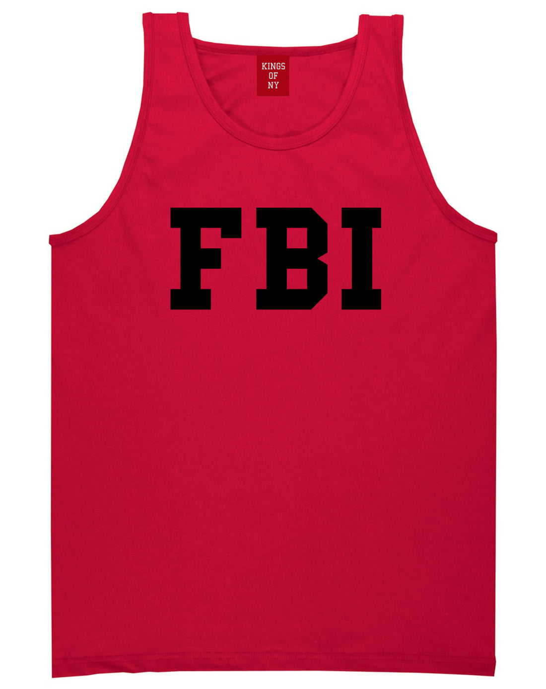FBI Law Enforcement Mens Red Tank Top Shirt by KINGS OF NY