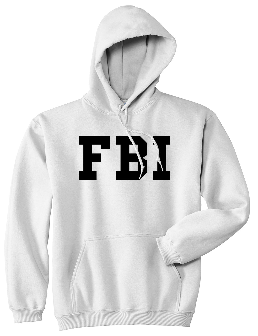 FBI Law Enforcement Mens White Pullover Hoodie by KINGS OF NY