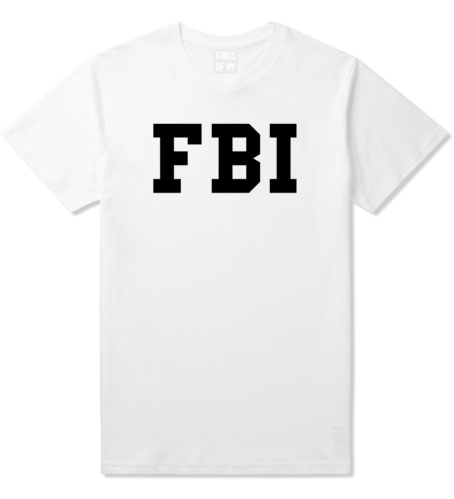 FBI Law Enforcement Mens White T-Shirt by KINGS OF NY