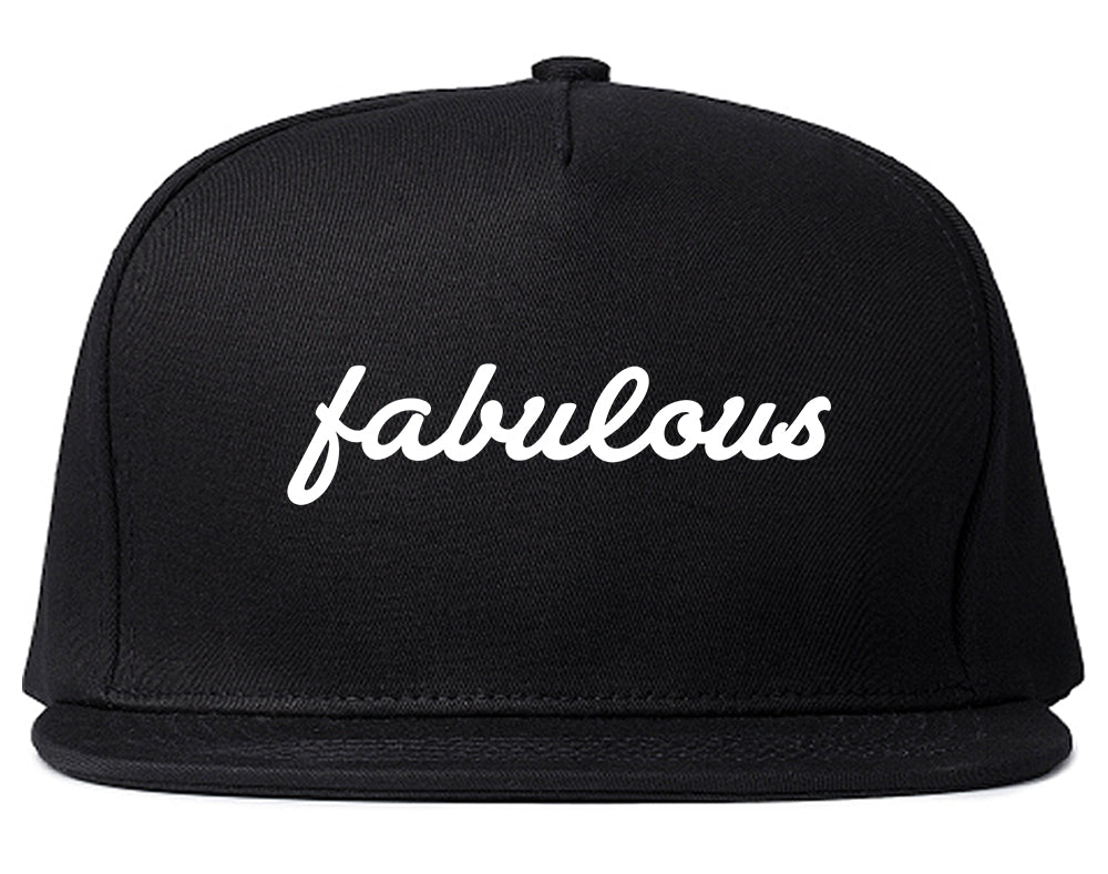 Fabulous_Script Black Snapback Hat