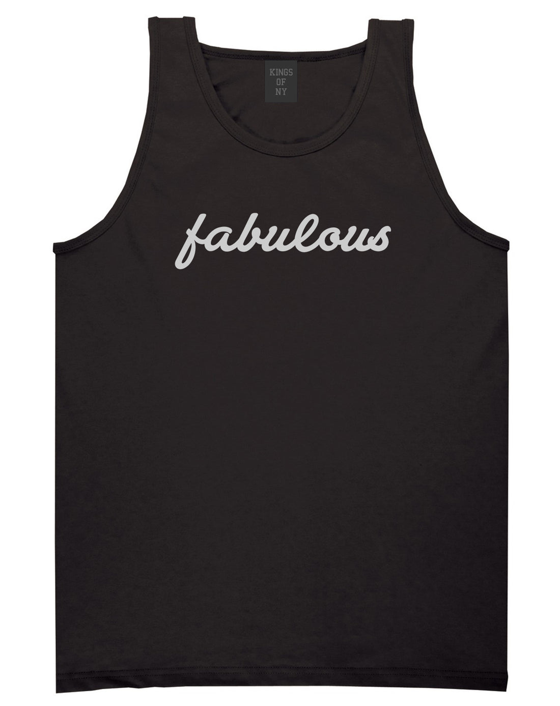 Fabulous Script Mens Black Tank Top Shirt by KINGS OF NY