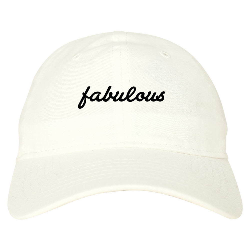 Fabulous_Script White Dad Hat