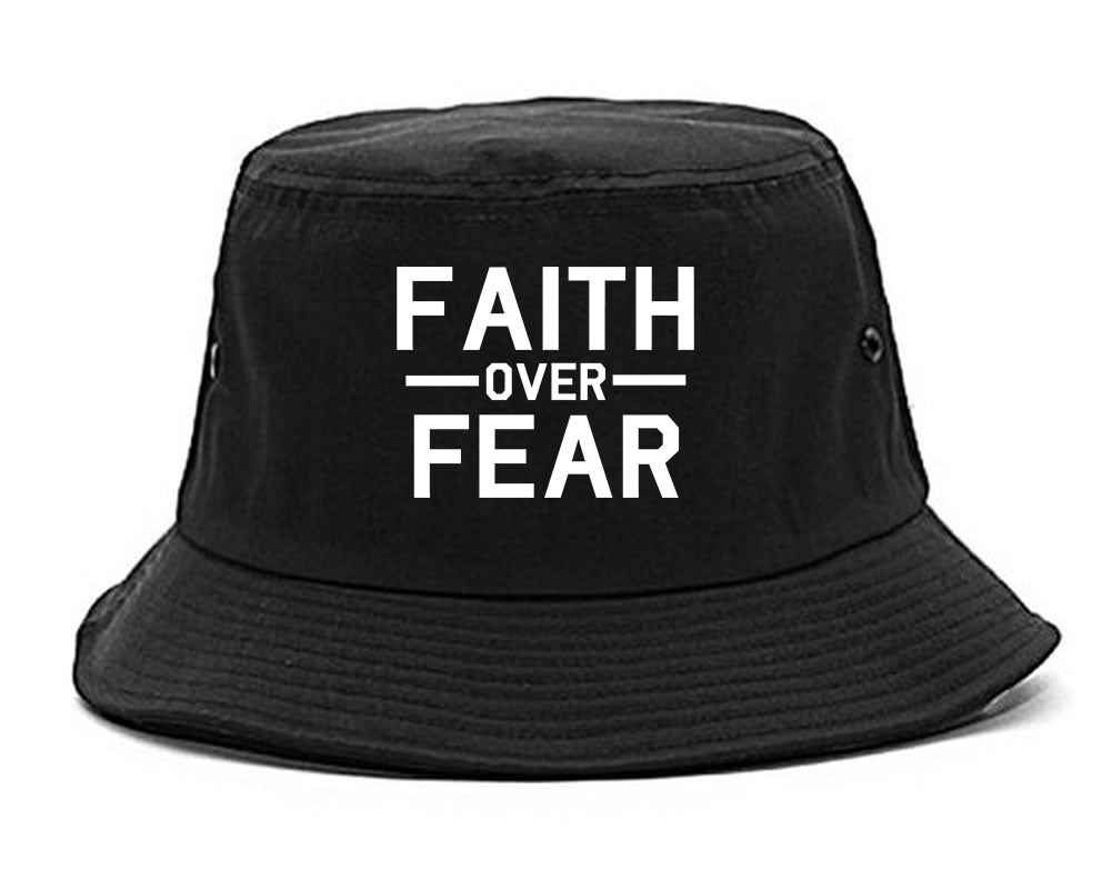 Faith_Over_Fear Black Bucket Hat