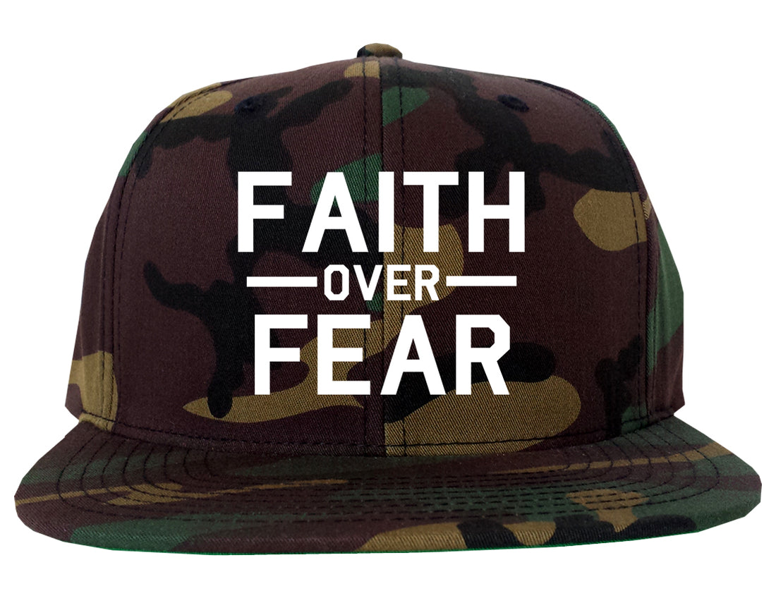 Faith_Over_Fear Camo Snapback Hat