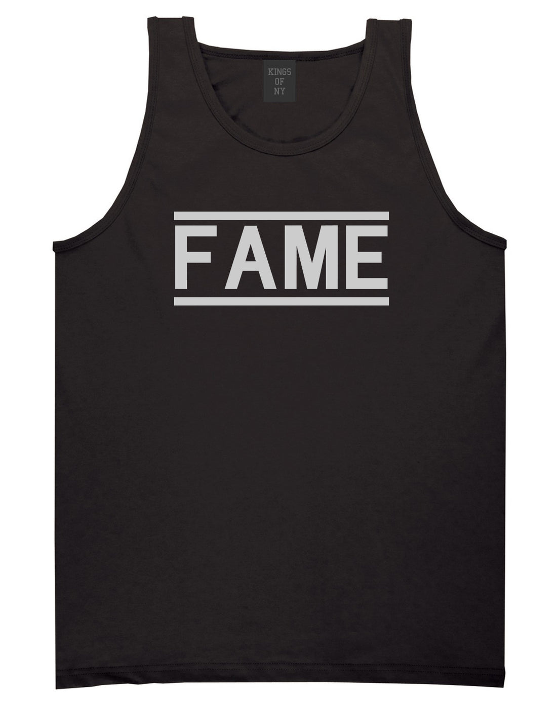Fame Famous Mens Black Tank Top Shirt by KINGS OF NY