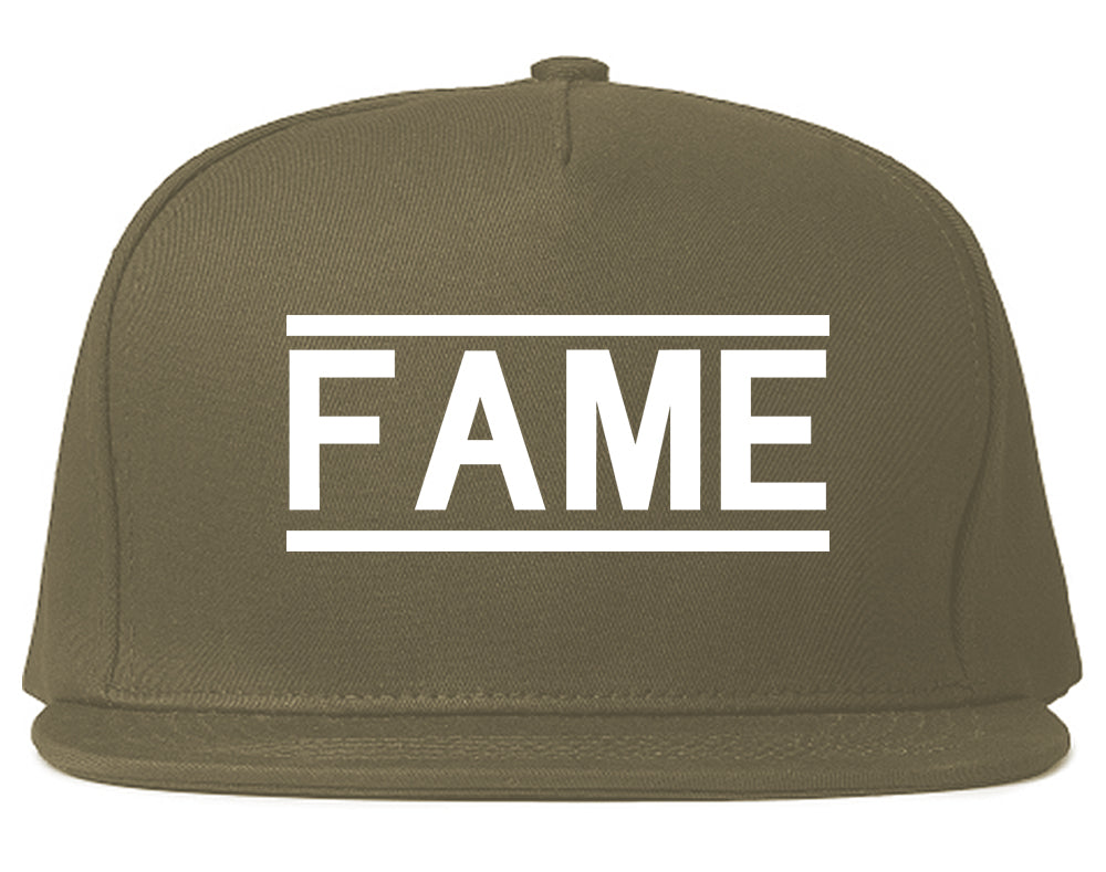 Fame_Famous Grey Snapback Hat