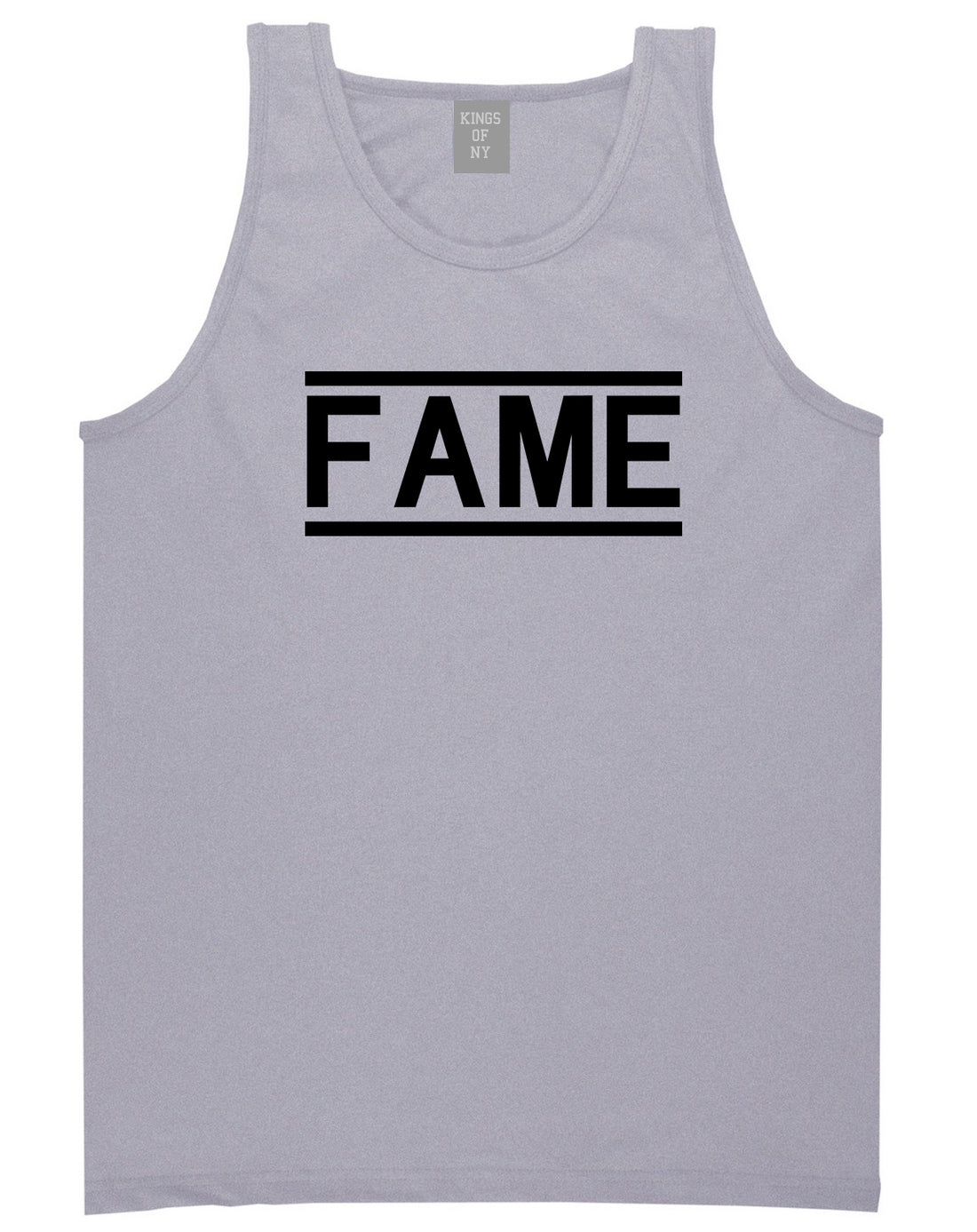 Fame Famous Mens Grey Tank Top Shirt by KINGS OF NY