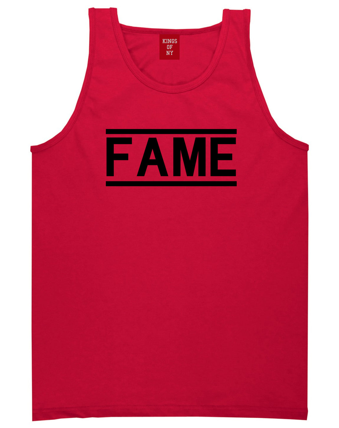 Fame Famous Mens Red Tank Top Shirt by KINGS OF NY