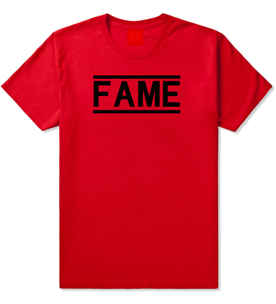 Fame Famous Mens Red T-Shirt by KINGS OF NY