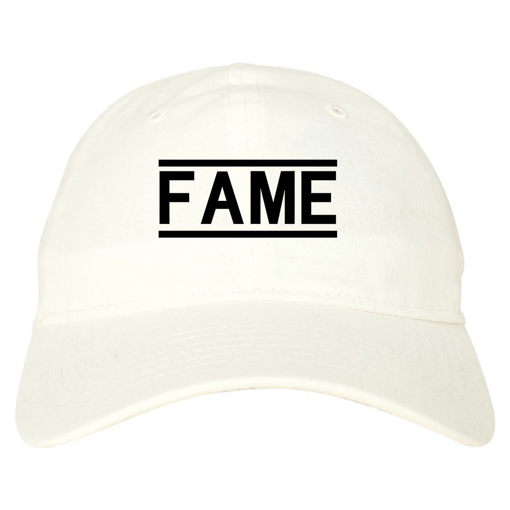 Fame_Famous White Dad Hat