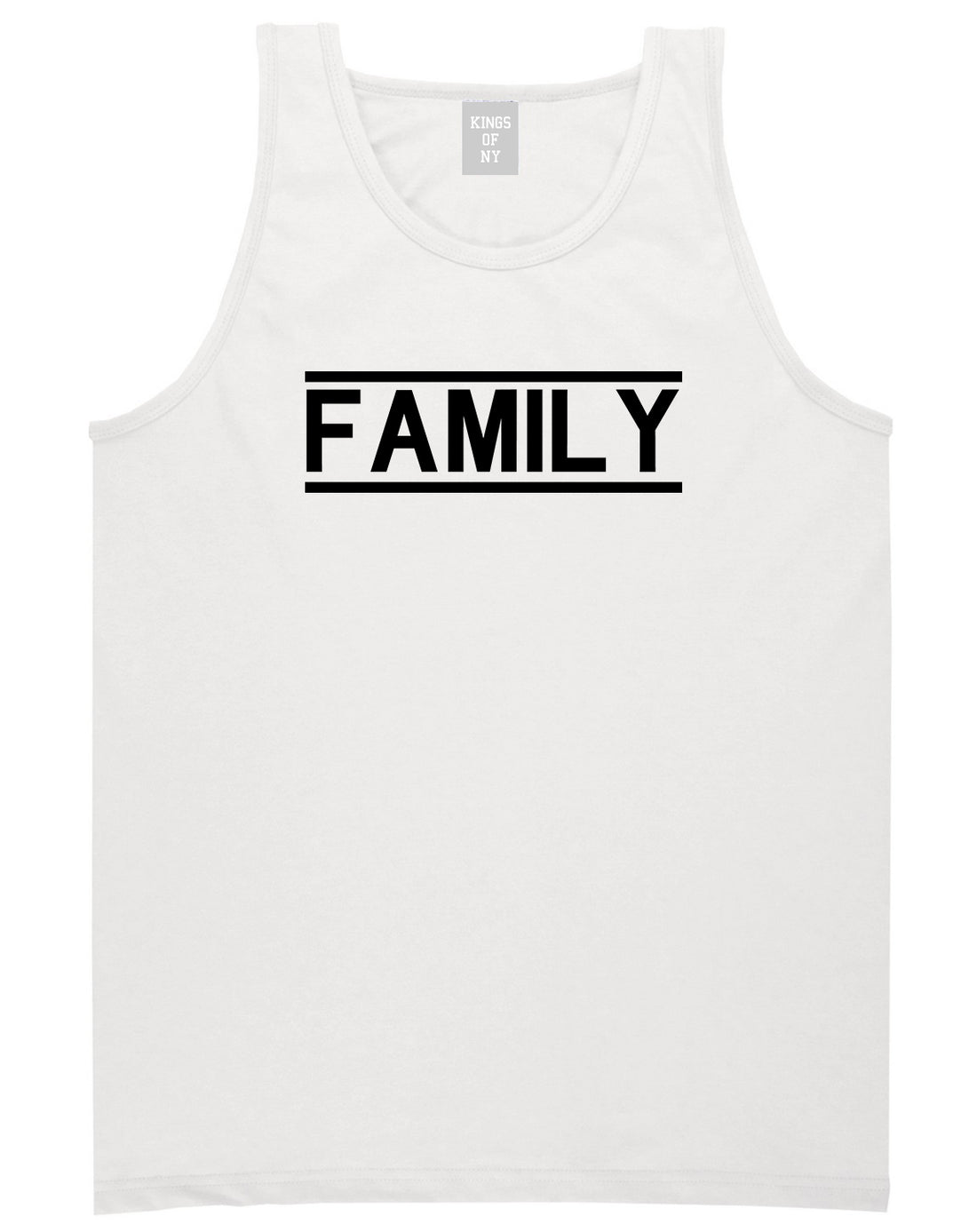 Family Fam Squad Mens White Tank Top Shirt by KINGS OF NY